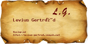 Levius Gertrúd névjegykártya